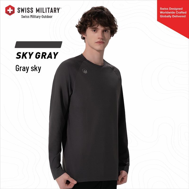 SWISS MILITARY Men s Long Sleeve Crew Neck T-Shirt XL