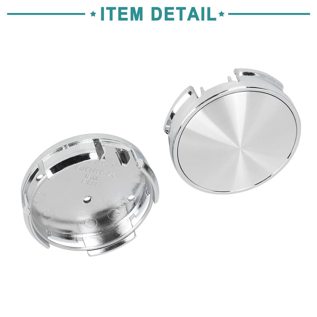 ACROPIX 4pcs Car Tire Wheel Center Hub Cap Cover 4 Lugs 62mm Silver Tone