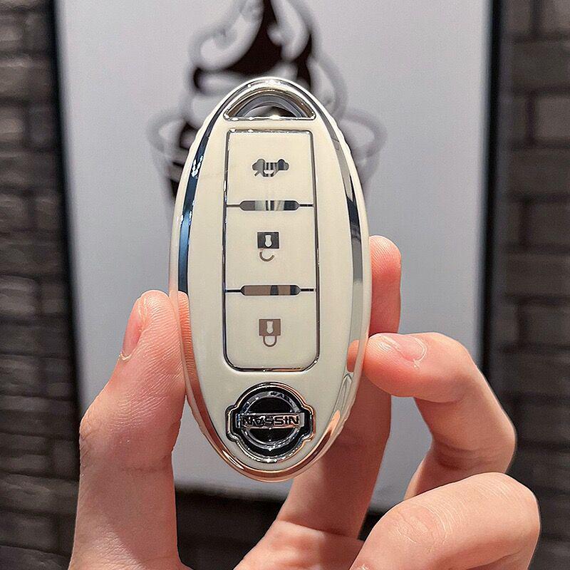 TPU Key Cover for Nissan Models: Sylphy, X-Trail, Teana, Qashqai, Tiida, Terra - Hot-Selling Car Shell.