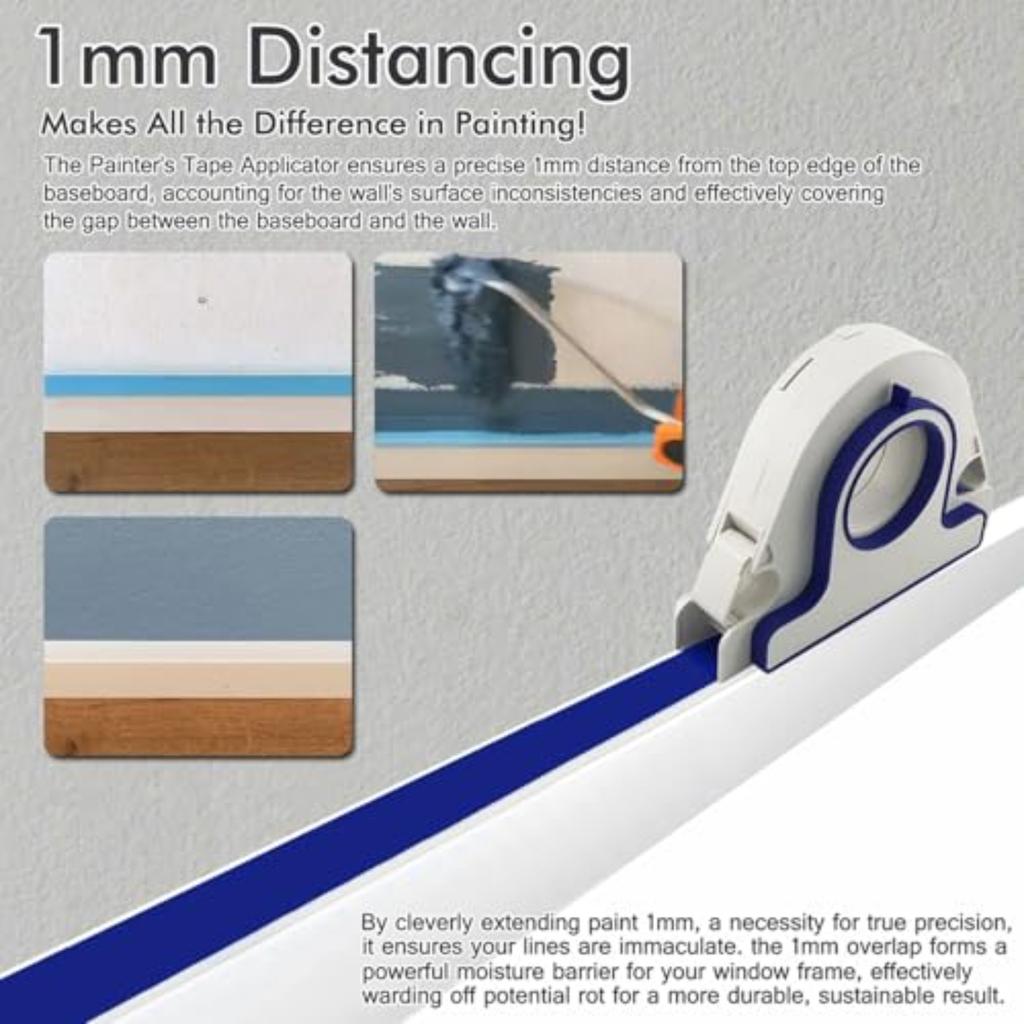 Meiwen Paper Tape Applicator Tool Tape Dispenser, Used As A Painter Tape Applicator For Decorating Door And Window Frames