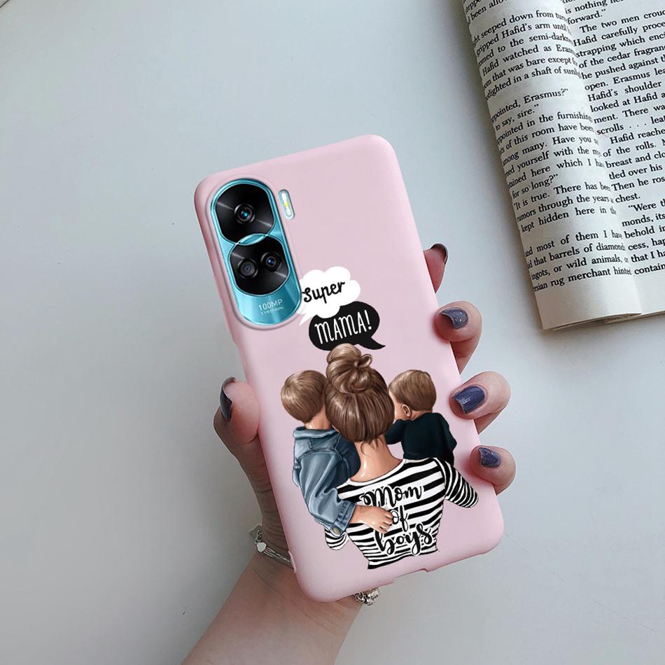 For Huawei Honor 90 Lite Case Honor90 Lite Soft Silicon Super Mom Baby Fashion Girls Back Cover for Honor 90 Lite 5G 6.7" Fundas