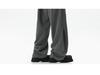 Unisex Dark Grey Paratrooper Pants - Spring/Autumn Loose Fit, Pleated, Wide-Leg Trend