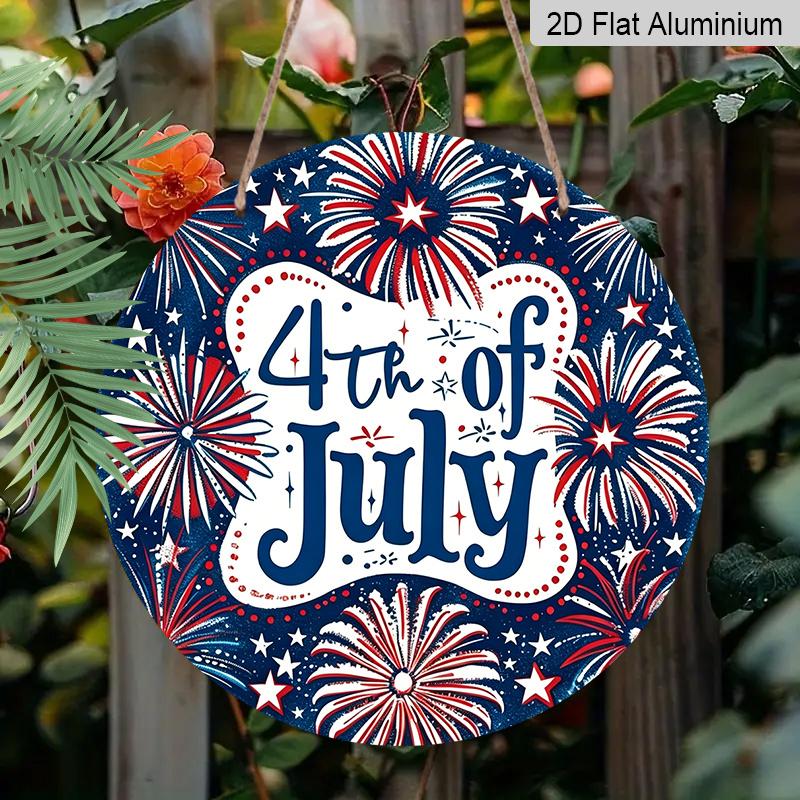 

2D Flat Aluminum Wall Hanging with A US 250th Anniversary Theme, available in Various Sizes. Independence Day. Suitable for Family Gatherings, Living 20*20cm