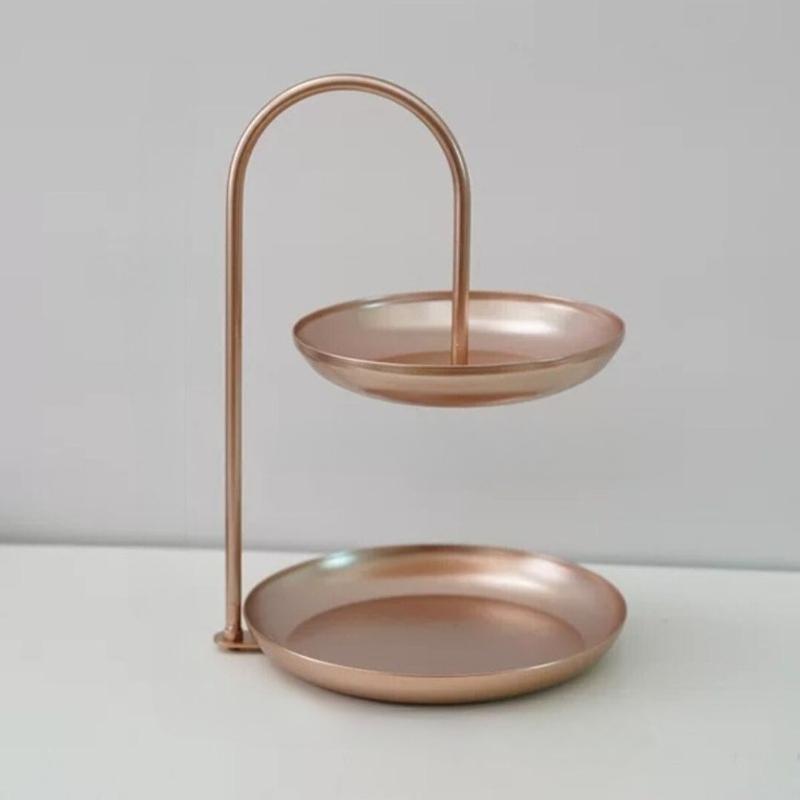 Nordic Iron Art Tray Multi-layer Fruit Plate Creative Home Candy Dish Coffee Table Platter Multifunctional Storage Organizer