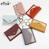 Porta carte di credito porta carte di credito con cerniera in pelle PU da donna Porta biglietti da visita Mini porta biglietti da visita regalo