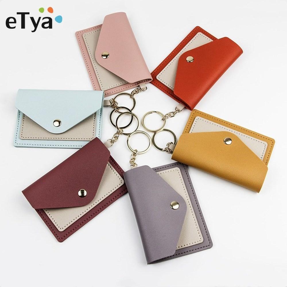 Porta carte di credito porta carte di credito con cerniera in pelle PU da donna Porta biglietti da visita Mini porta biglietti da visita regalo