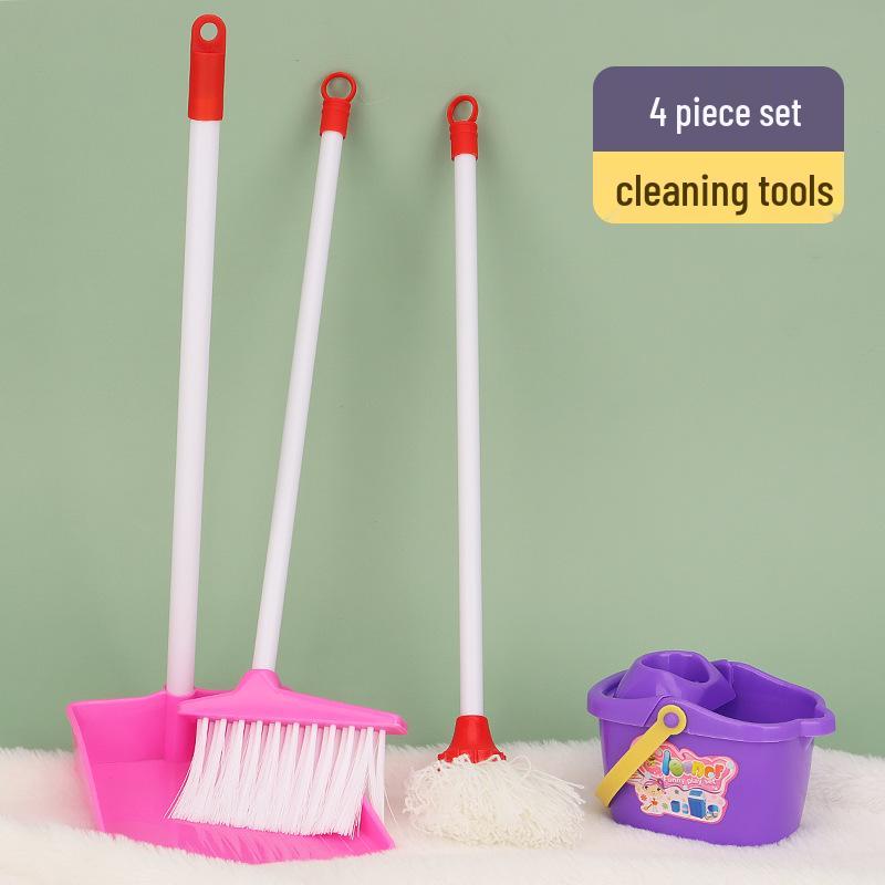 Children's Pretend Play Cleaning Toy Set - Simulation Housekeeping Supplies