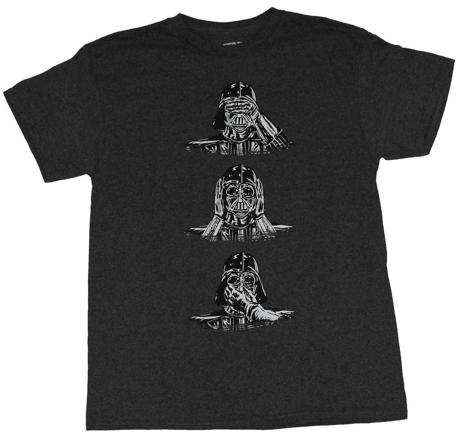 Star Wars Adult New T-Shirt - Hear No Evil See No Evil Speak No Evil Vader Pics XXXL