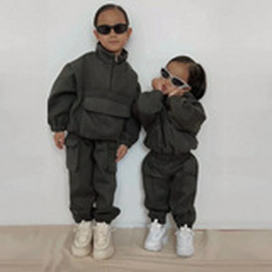 Unisex Kids' Fleece Hoodie: Korean Style Thickened Sweatshirt for Autumn/Winter 2026