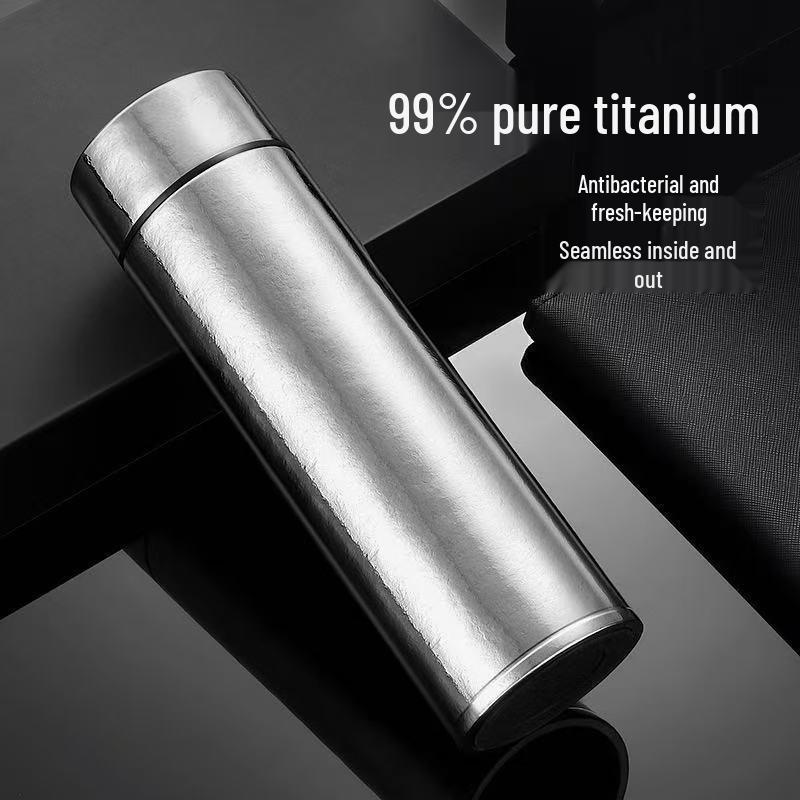 Customizable High-End Pure Titanium Insulated Cup – Sleek, Portable, Large Capacity for Business and Home Use
