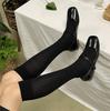 Korean Style Women Stockings Solid Color Long Socks Stockings Cotton Knitting Japanese Fashion School Girls Knee Socks Stockings
