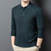 Yiliteng Herren Langarm Strick-Poloshirt