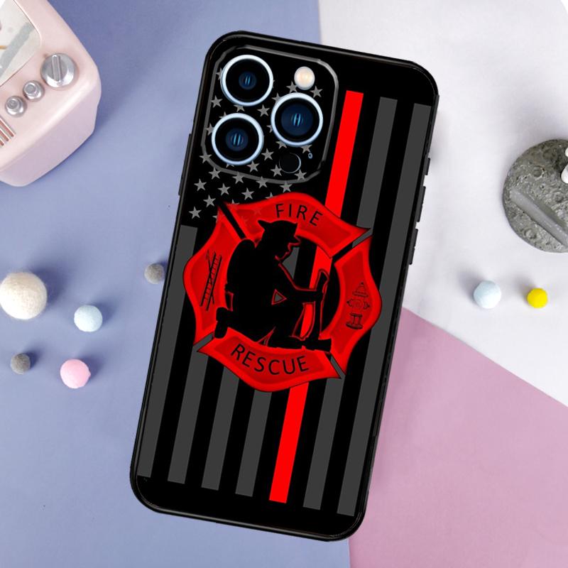 Firefighter Fire Department Fireman Funda For iPhone 16 15 11 12 13 14 Pro MAX X XS Max XR Plus 13 Mini Phone Case