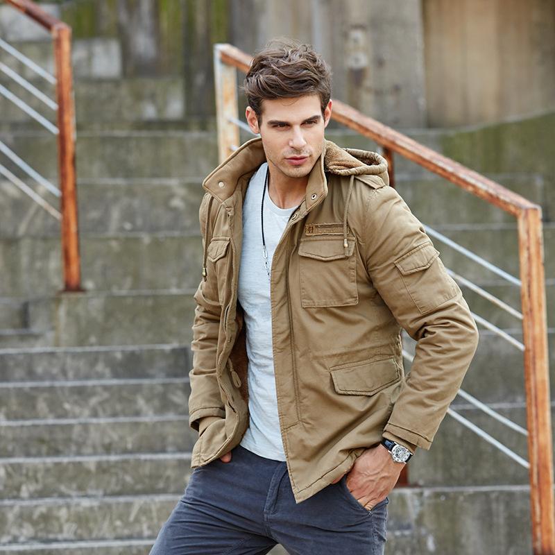 Winter Men's Clothing Medium and Long Velvet Warm and Cold-proof Men's Casual Jacket, Large Size Loose Cotton-padded Coat