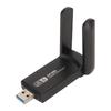 1800Mbps Dual Band WiFi Adapter with Dual 3dbi Antennas 2.4G 5G USB3.0 Plug and Play USB WiFi 6 Adapter for Laptops