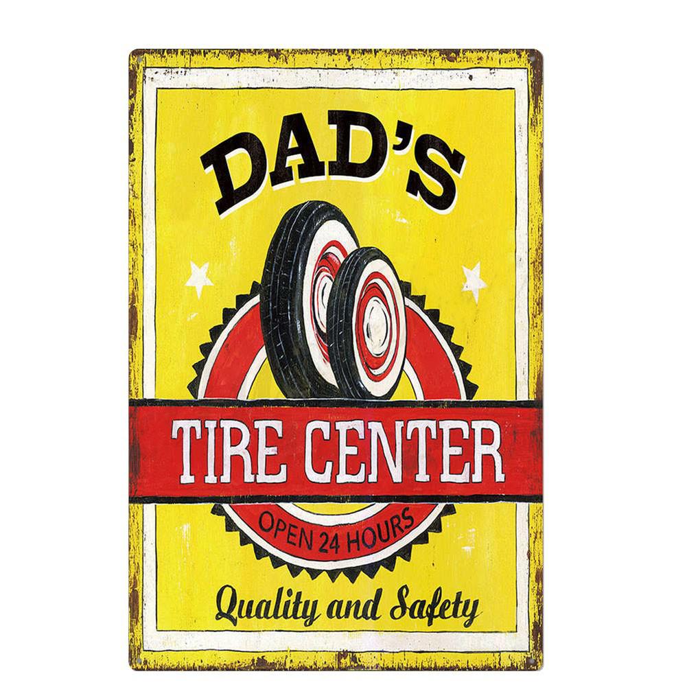 Tilpasset Retro Pin-up Jente Bilverksted Blikkskilt