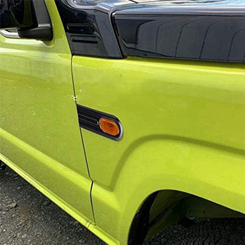 1Pair Car Front Fender Signal Light Trim Cover For Jimny 2019 2020 Side Fender Marker Light Frame Decoration Caps Parts