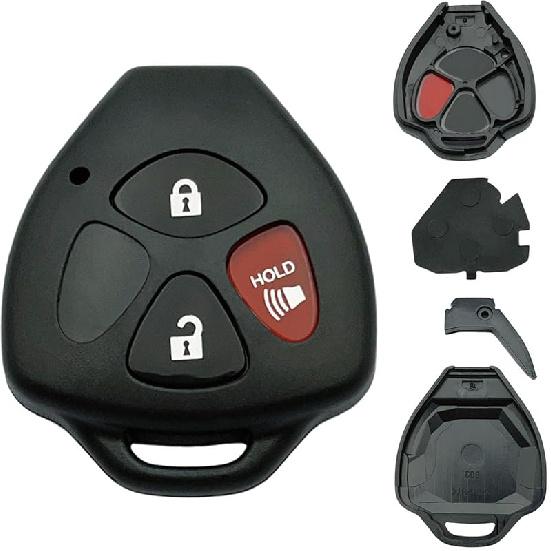 Keyless Entry Remote Key Housing Replacement for Toyota Avalon Camry Corolla Venza 4 Button Key Fob Shell Case with Screwdriver (4 Button 1 pcs)