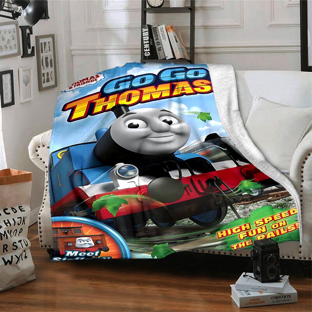 1pc Thomas Friends Engines Adventure Flannel Blanket for Super Soft Cute Comfort Blanket for Travel Bedding Couch Sofa Blanket Y73017
