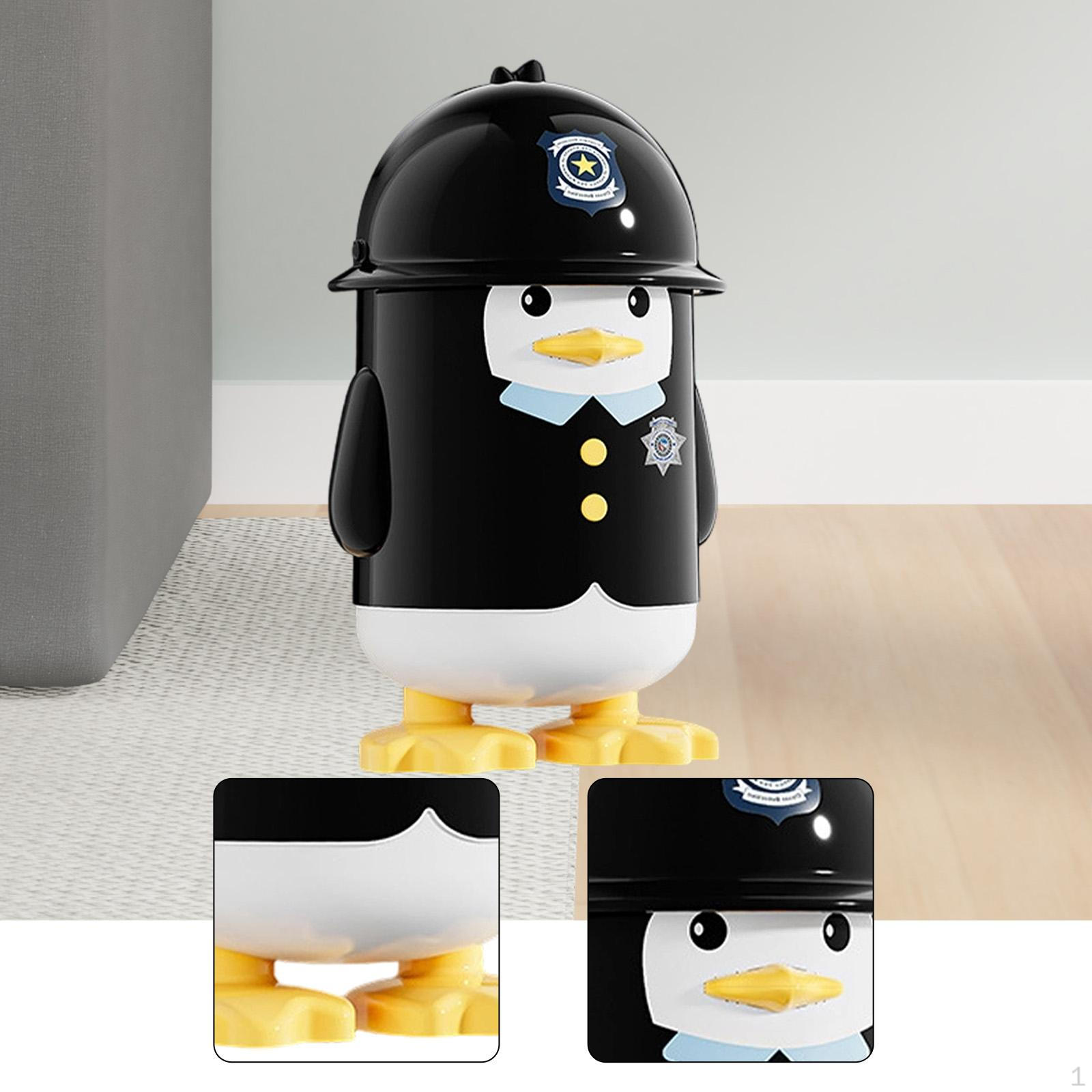 

Trash Can Garbage Container Large Capacity Cartoon Waste Bin Wastebasket with Lid for Apartment Dorm