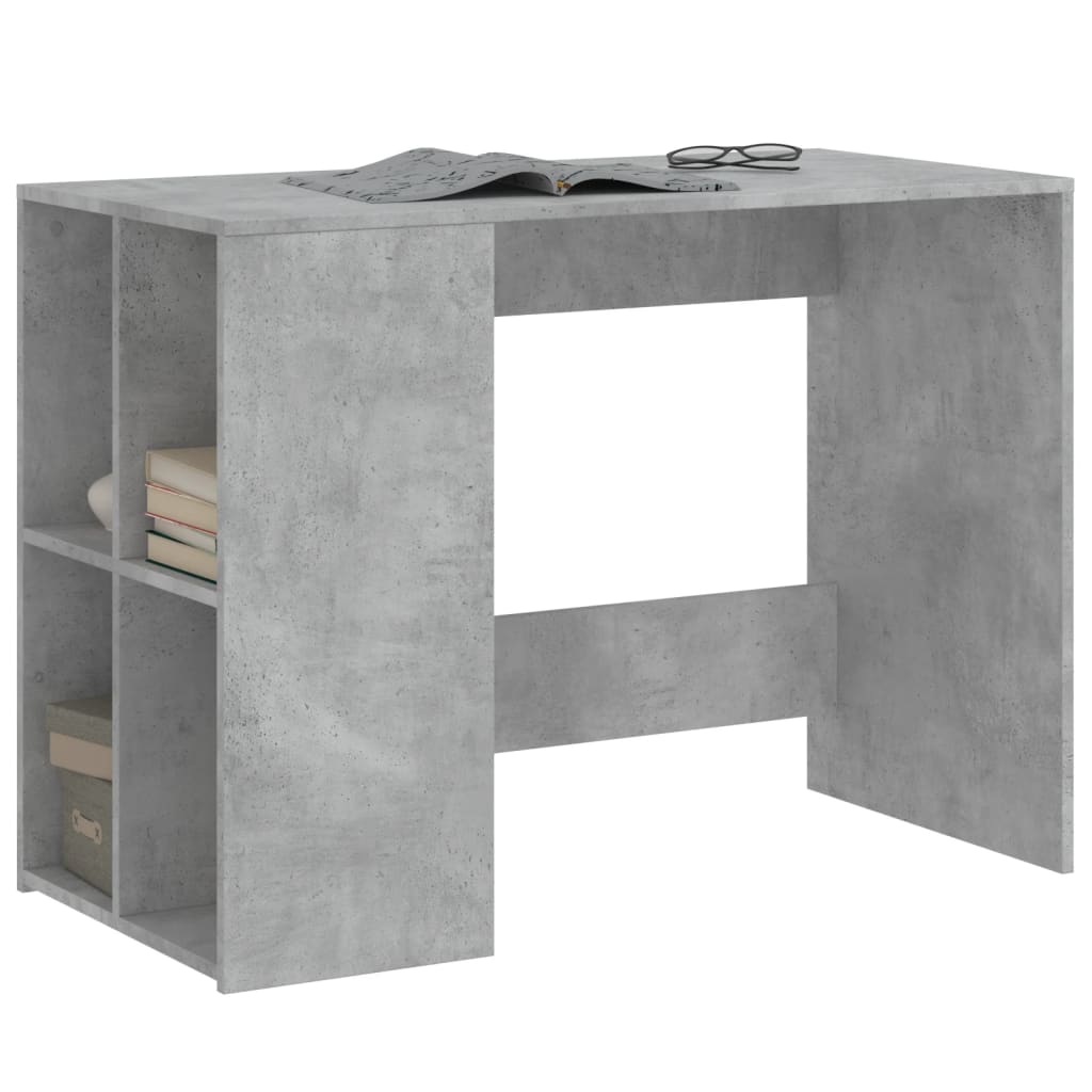 Desk Concrete Grey 102x50x75 cm Wood Based Material