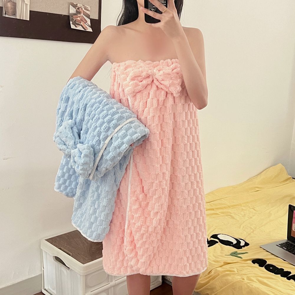 Women's Large Bath Towel Wrapped Towel Household Cotton Soft Absorbent Non-linting Bath Skirt Bathing Cute Ins Wind