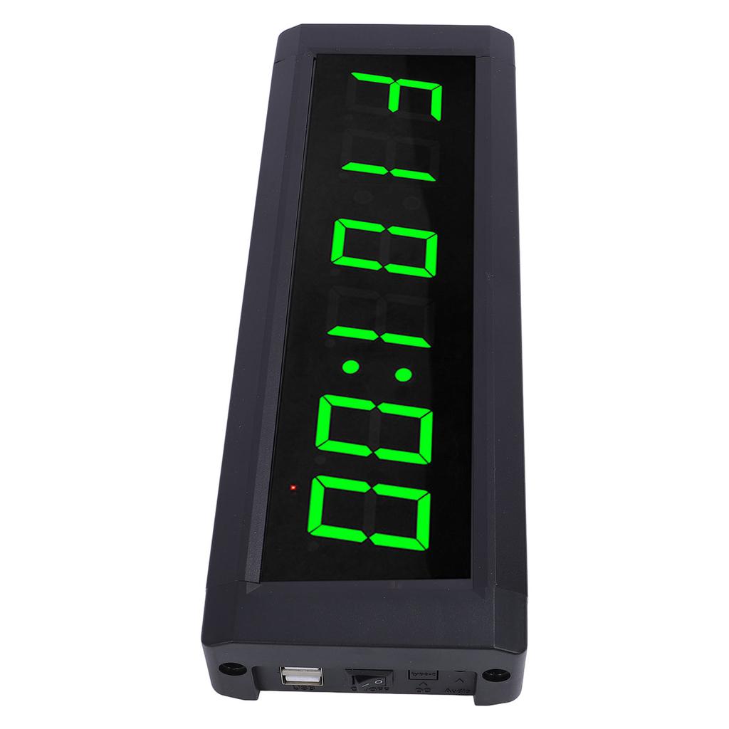 Digital Wall Clock 7 Color Timer Function 6 Digits Electric Wall Clock with Remote Control for Living Room Bedroom Kitchen