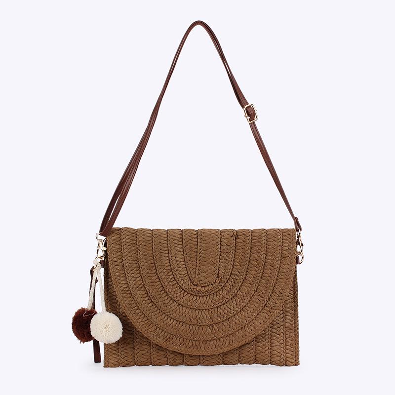 Handmade Woven Paper Rope Beach Bag: Stylish, Simple, Casual Women's Bag for Seaside Vacations