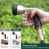 FANHAO Garden Hose Nozzle, 100% Heavy Duty Metal Water Hose Nozzle Sprayer with 7 Spray Patterns, High Pressure Hand Sprayer Wit