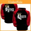 Luxurious King And Queen Crown Couples Matching Hoodies For Men And Women