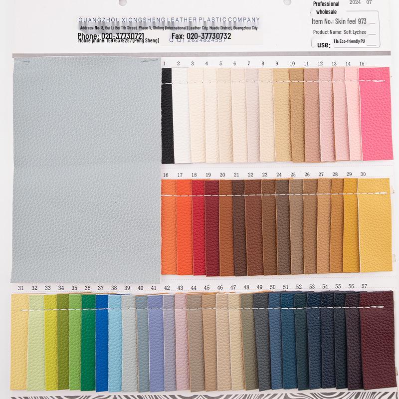 

Eco-Friendly PU Lychee Pattern Leather, 1.1mm Thick, Brushed Backing, Skin-Feel Finish, Suitable for Shoes and Sofas. Black
