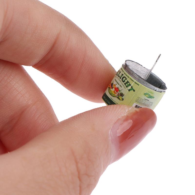 4Pcs/Set Dollhouse Miniature Cans Toy Model Mini Simulation Doll Food Kitchen Living Room Decor Accessories-Toy