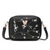 Fashion bow camera bag, simple flower women's bag, casual small square bag, shoulder messenger bag, women's bag.