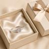 Mosan Moissanite 925 Silver Luxury Gemstone Ring 30 Points Total Weight 1.3g Champagne Jinmei Code Closed 5-6-7-8-9 MS-JZ032
