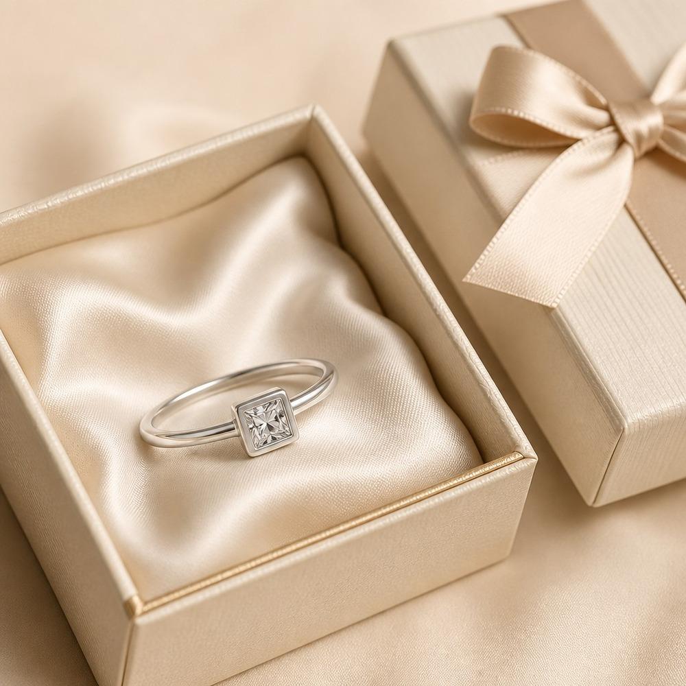 Mosan Moissanite 925 Silver Luxury Gemstone Ring 30 Points Total Weight 1.3g Champagne Jinmei Code Closed 5-6-7-8-9 MS-JZ032