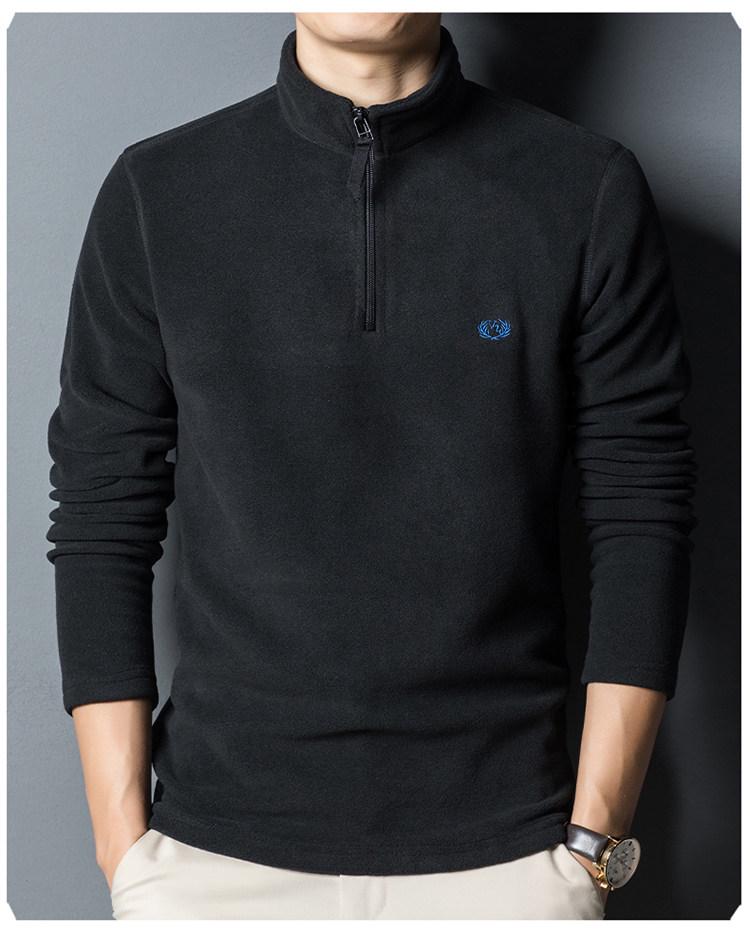 Men's Autumn/Winter Woodpecker Polartec Half-High Collar Zipper Fleece Hoodie