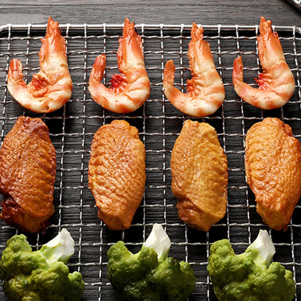 Stainless Steel BBQ Mesh Grill Mat Cooling Rack Pan Barbecue Wire Baking Outdoor Sheet Accessory