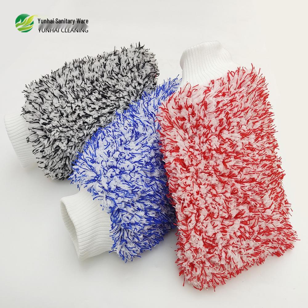 Verdickte Mikrofaser Chenille Autowasch- & Reinigungshandschuhe