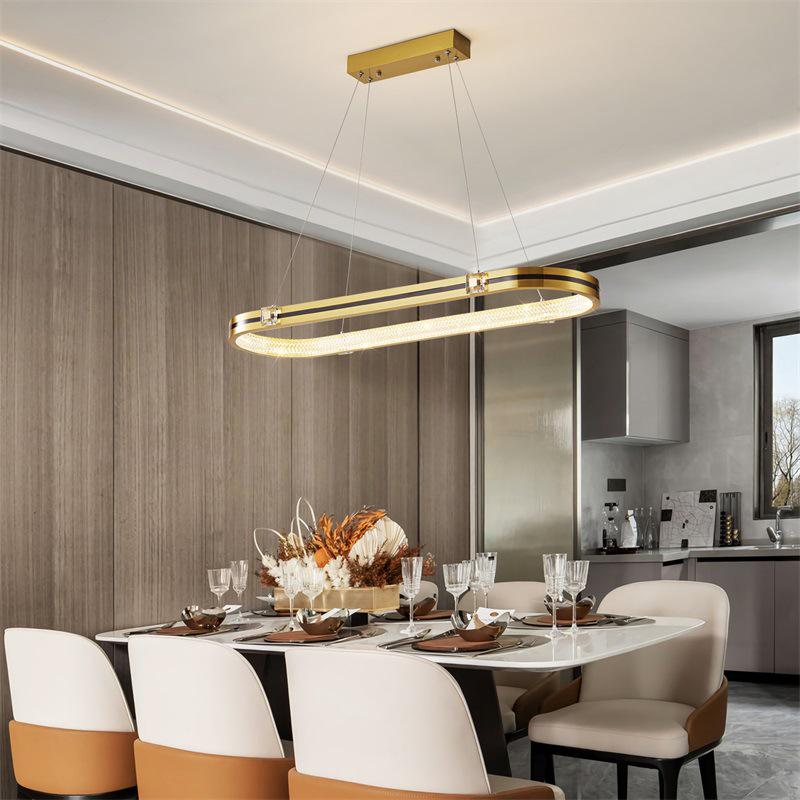 Modern Nordic Gold LED Chandelier - Luxury Ring Light for Living Room, Bedroom, or Restaurant
