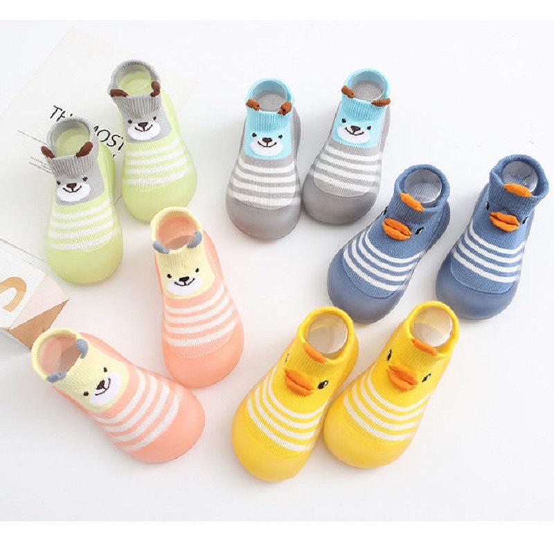 Summer/Autumn Baby Walker Shoes - Soft Sole, Non-slip Rubber Cartoon Floor Sock Shoes for Infants