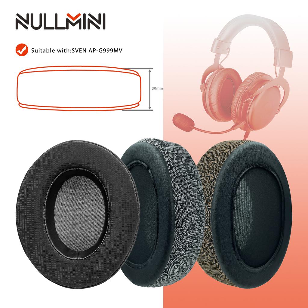 NullMini Replacement Earpads for SVEN AP-G999MV Headphones Ear Cushion Earmuffs Headset Headband
