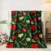 Merry Christmas Print Blanket Bedroom Blanket for Livingroom Couch Lunch Break Soft Throw for Friend's Festival Gift