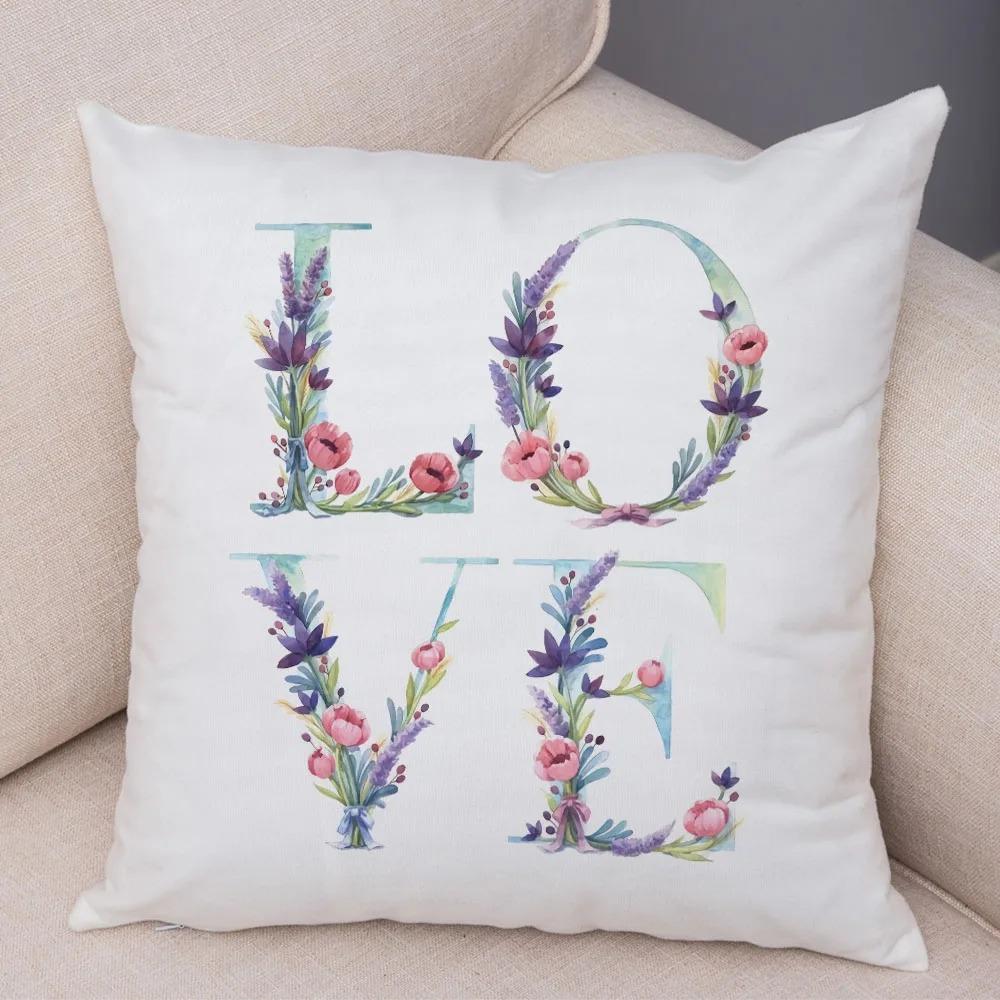 

Простая наволочка с рисунком «Любовь» для офиса, гостиной, автомобиля, украшения для дома, наволочка 40x40cm