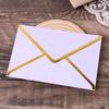 Stiff Double Offset Paper 5Pcs Western Style Envelopes with Gold Foil Trim, Invitation Edge Greeting Card Holders for Wedding, Cards, Business