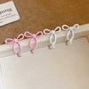 Spray Painted Bow Earrings with A Light Luxury High-End Feel Simple Exquisite Earrings Sweet Fashionable New Earrings Jewelry
