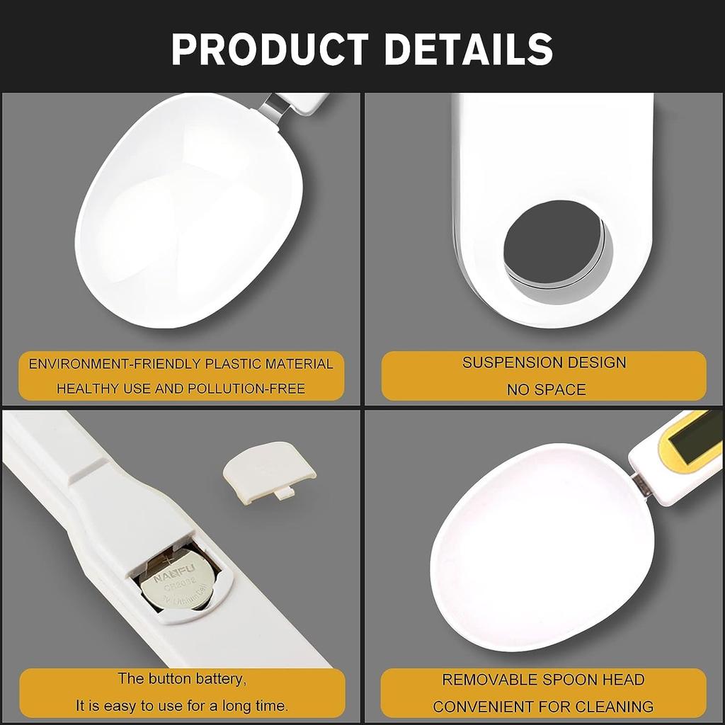 Electronic Kitchen Scale Measuring Spoon with LCD Display Screen Suitable for Food Spice Scale Display Screen Kitchen Scale