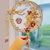 Tassels Phoenix with Pendant Handheld Bridal Group Fan Hand Bouquets Chinese Fan Embroidery Fan