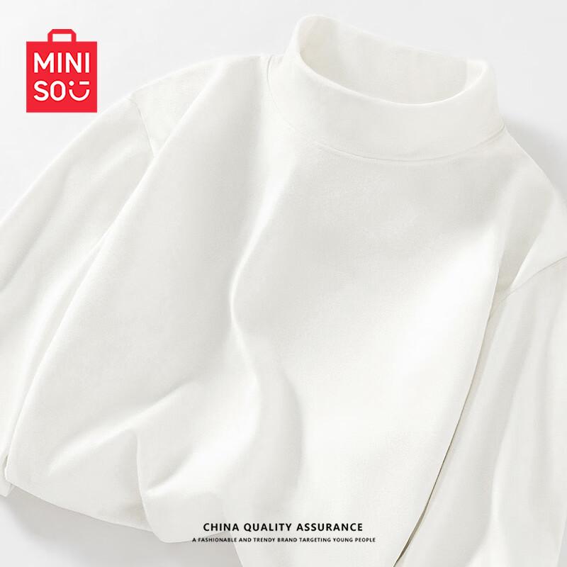 MINISO Women's Semi-High Collar Long Sleeve Base Layer Top