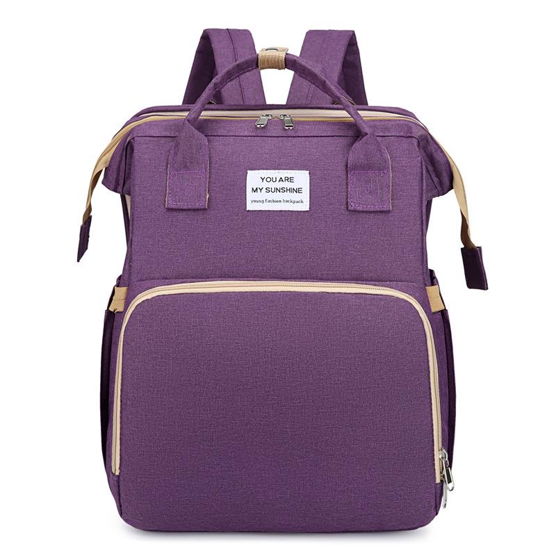 Upgraded Foldable Mummy Backpack: Multifunctional Large-Capacity Baby Bed