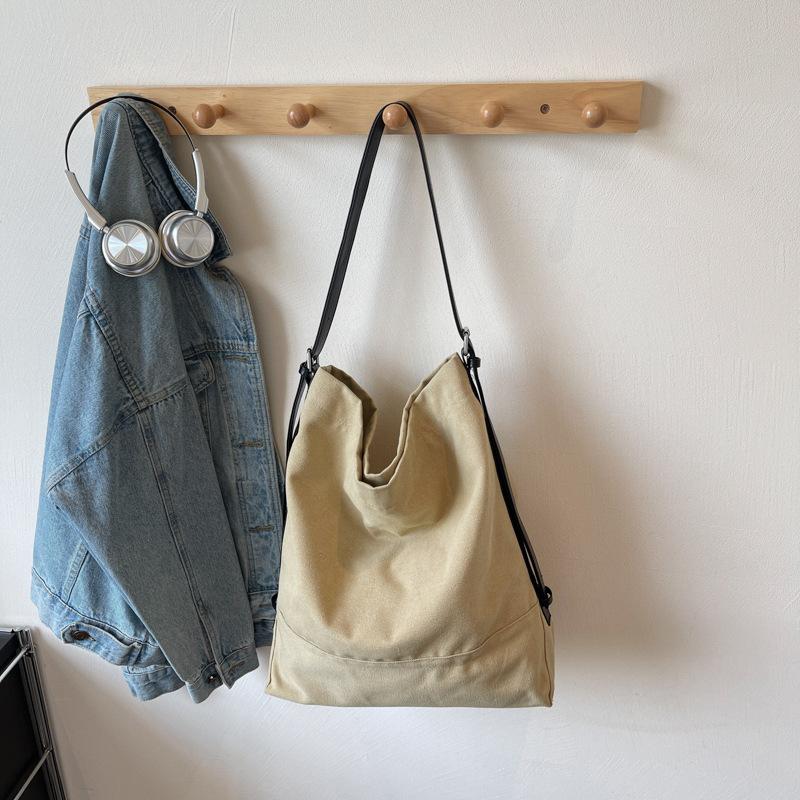 Versatile Large-capacity Shoulder Bag Summer New Canvas Casual Fashion Shoulder Messenger Bag Tote Bag